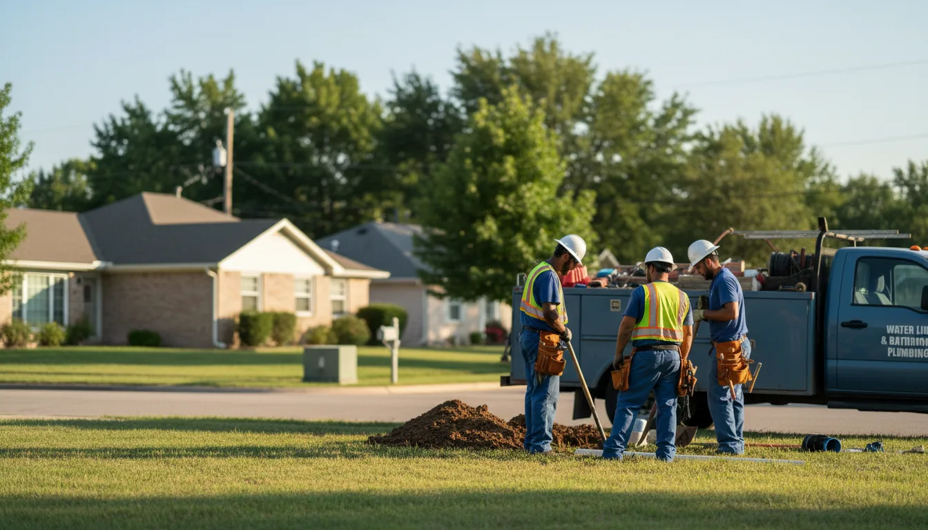 Residential water line and bathroom plumbing service in Odessa, TX